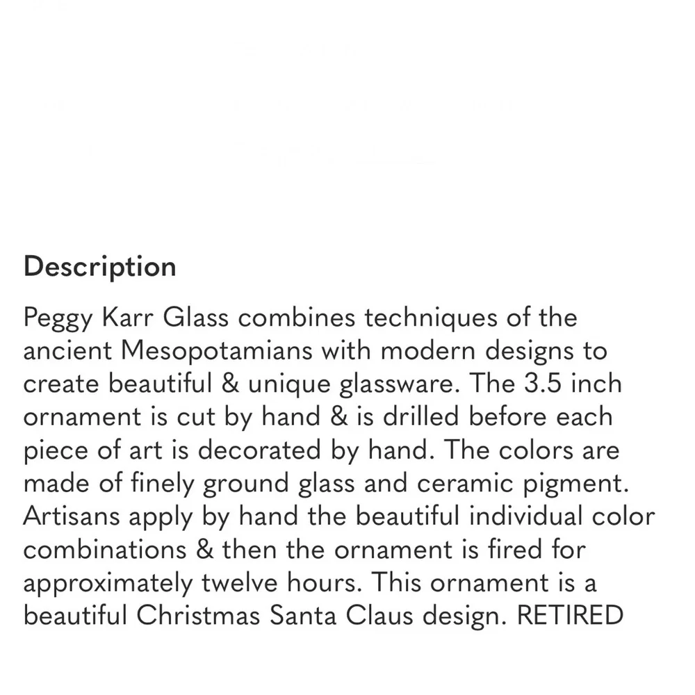 Santa Claus Glass Ornament with Red Ribbon